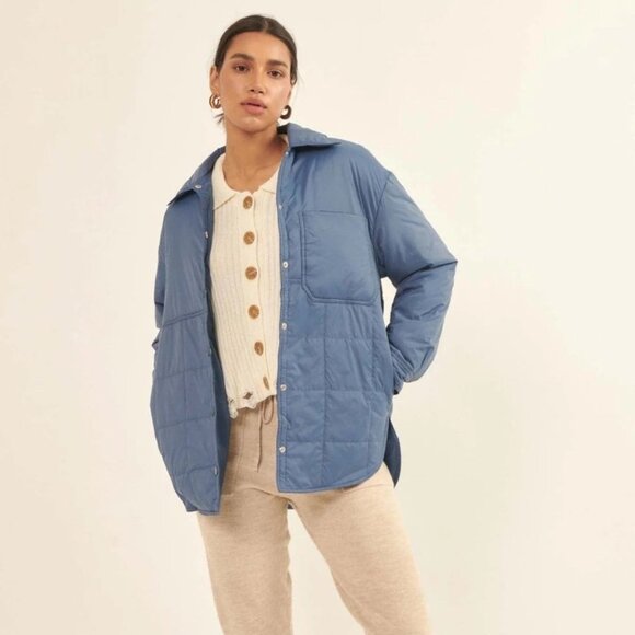 Blue Quilted Jacket - Picture 3 of 6